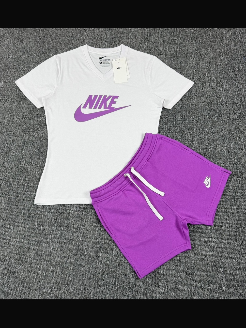 Nike Women's Purple Athletic Drawstring Shorts